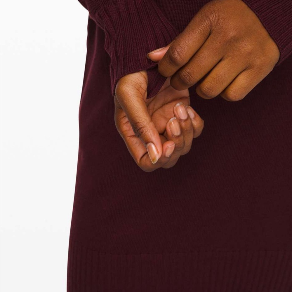 Lululemon Softer Still Dress in colour Garnet - Picture 3 of 10